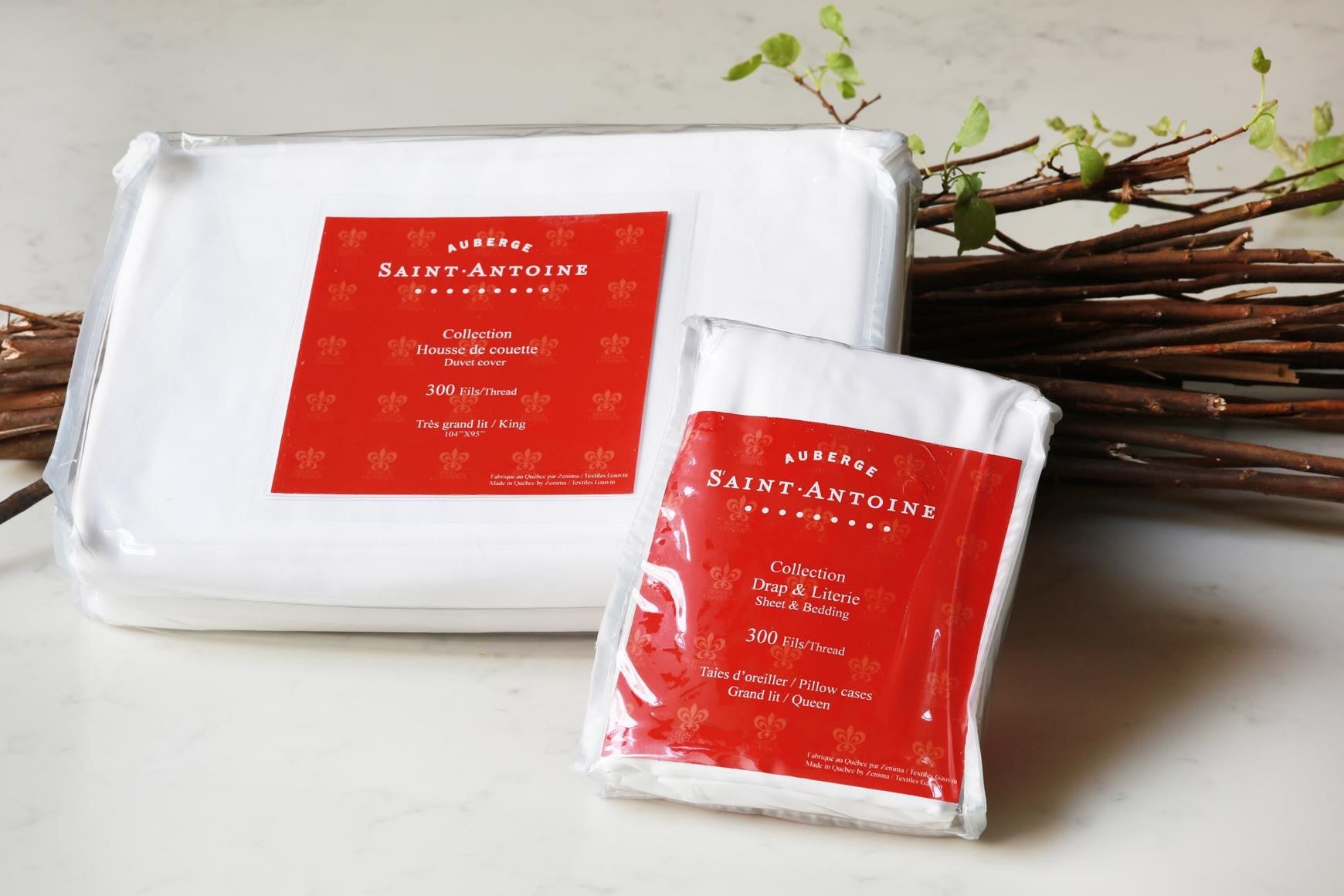 Set de draps avec taie (Queen ou King)